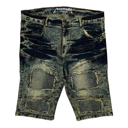 Legendary Whitetails Denim Shorts - 38W 11L Acid Wash Cotton