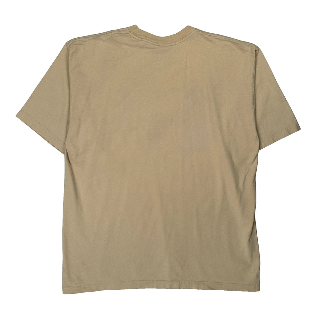 Southpole Graphic T-Shirt - Large Beige Cotton