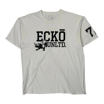 Ecko Unltd Graphic T-Shirt - XL White Cotton