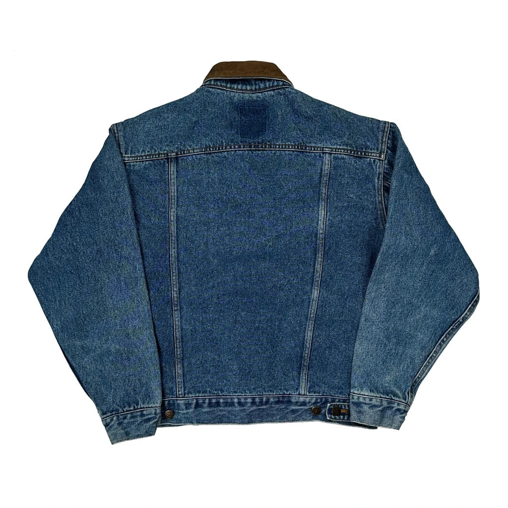 Marlboro Collared Denim Jacket - Small Blue Cotton
