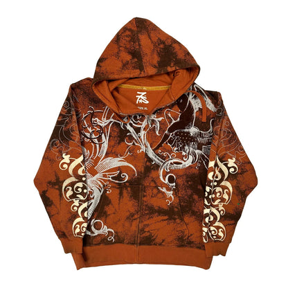 Dragon Unbranded Graphic Hoodie - XL Brown Cotton