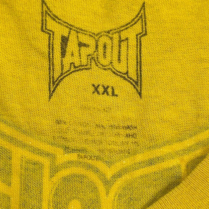 Simply Believe Tap Out Graphic T-Shirt - 2XL Yellow Cotton