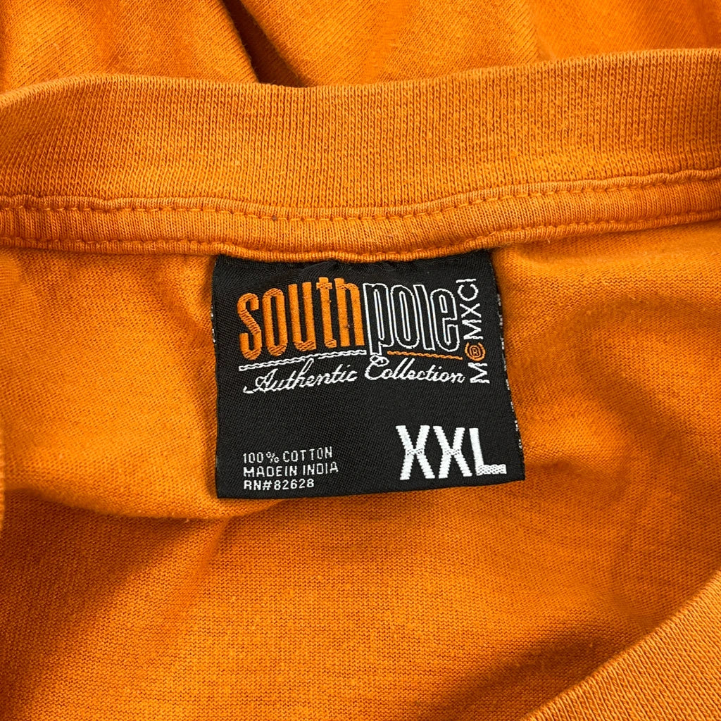 Southpole Graphic T-Shirt - 2XL Orange Cotton