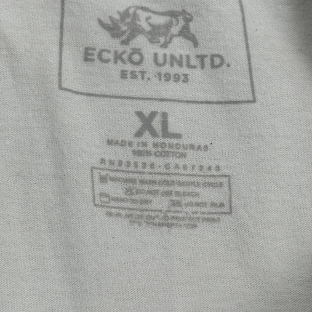 Ecko Unltd Graphic T-Shirt - XL White Cotton
