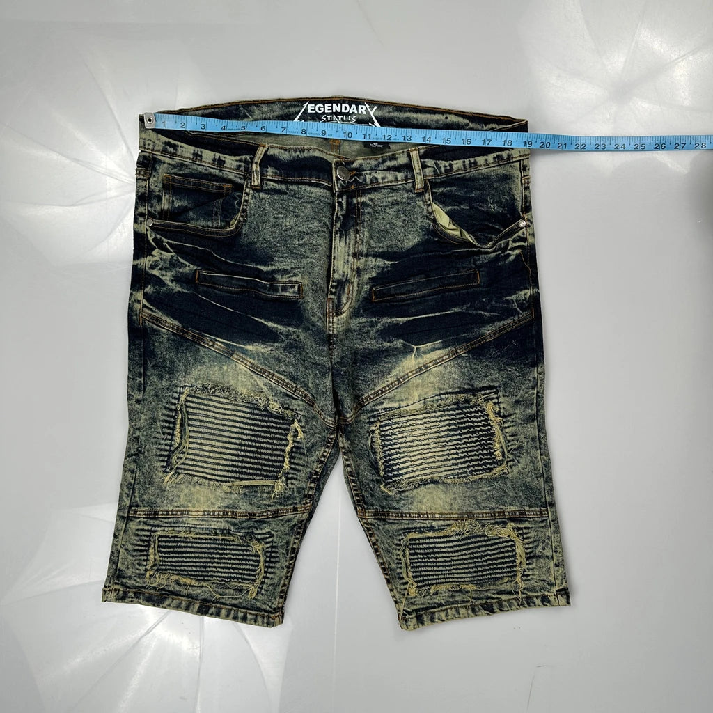 Legendary Whitetails Denim Shorts - 38W 11L Acid Wash Cotton