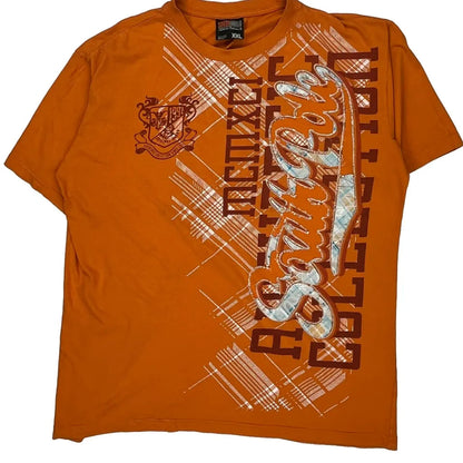 Southpole Graphic T-Shirt - 2XL Orange Cotton