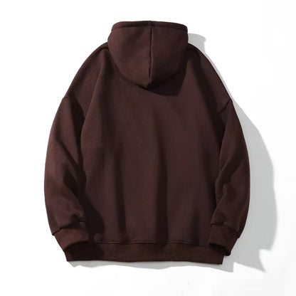 2026 Dark Streetwear Retro Graphic Print Brown Mens Hip Hop Hoodies Pullover Vintage Clothes Women Hooded Sweatshirt Manga Larga