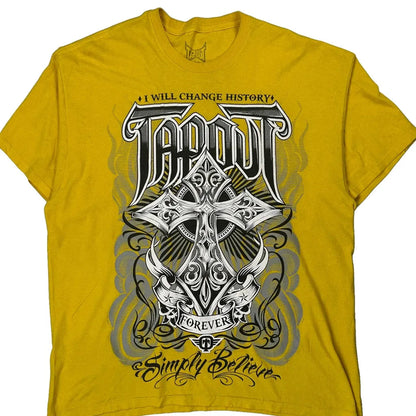 Simply Believe Tap Out Graphic T-Shirt - 2XL Yellow Cotton