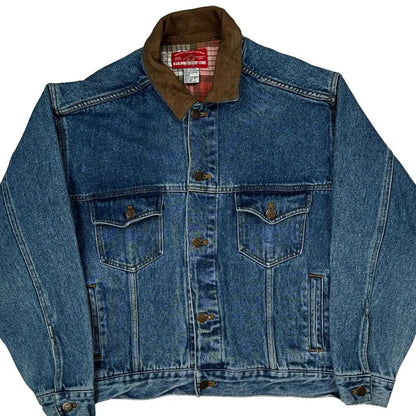 Marlboro Collared Denim Jacket - Small Blue Cotton